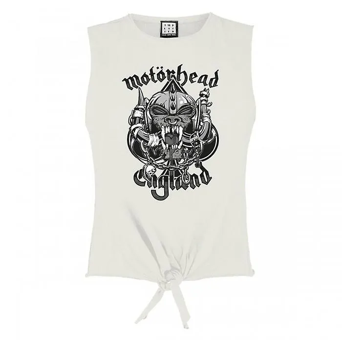 Amplified Womens/Ladies Snaggletooth Crest Motorhead Vintage Crop Top