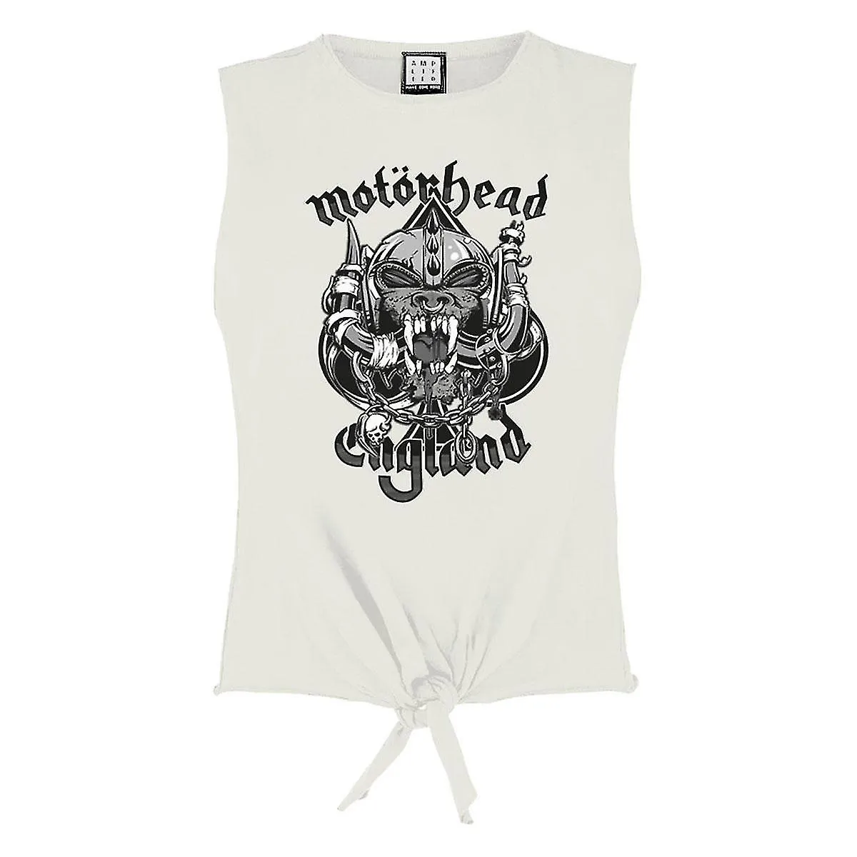 Amplified Womens/Ladies Snaggletooth Crest Motorhead Vintage Crop Top