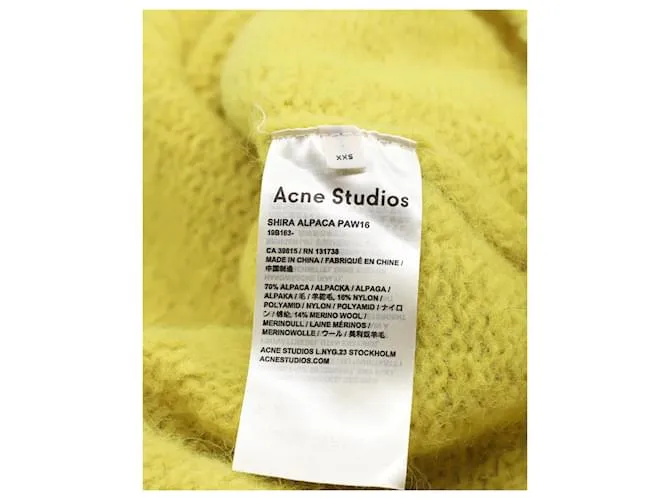 Autre Marque Jersey extragrande de Acne Studios en alpaca amarilla Shira Amarillo 