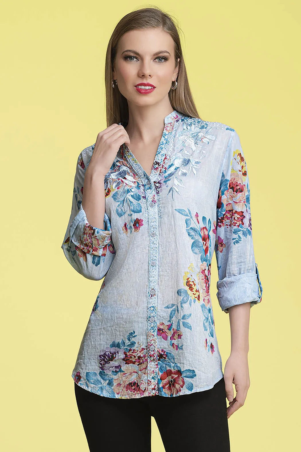 Blusa Estampado de Flores Dama Cherry 6656