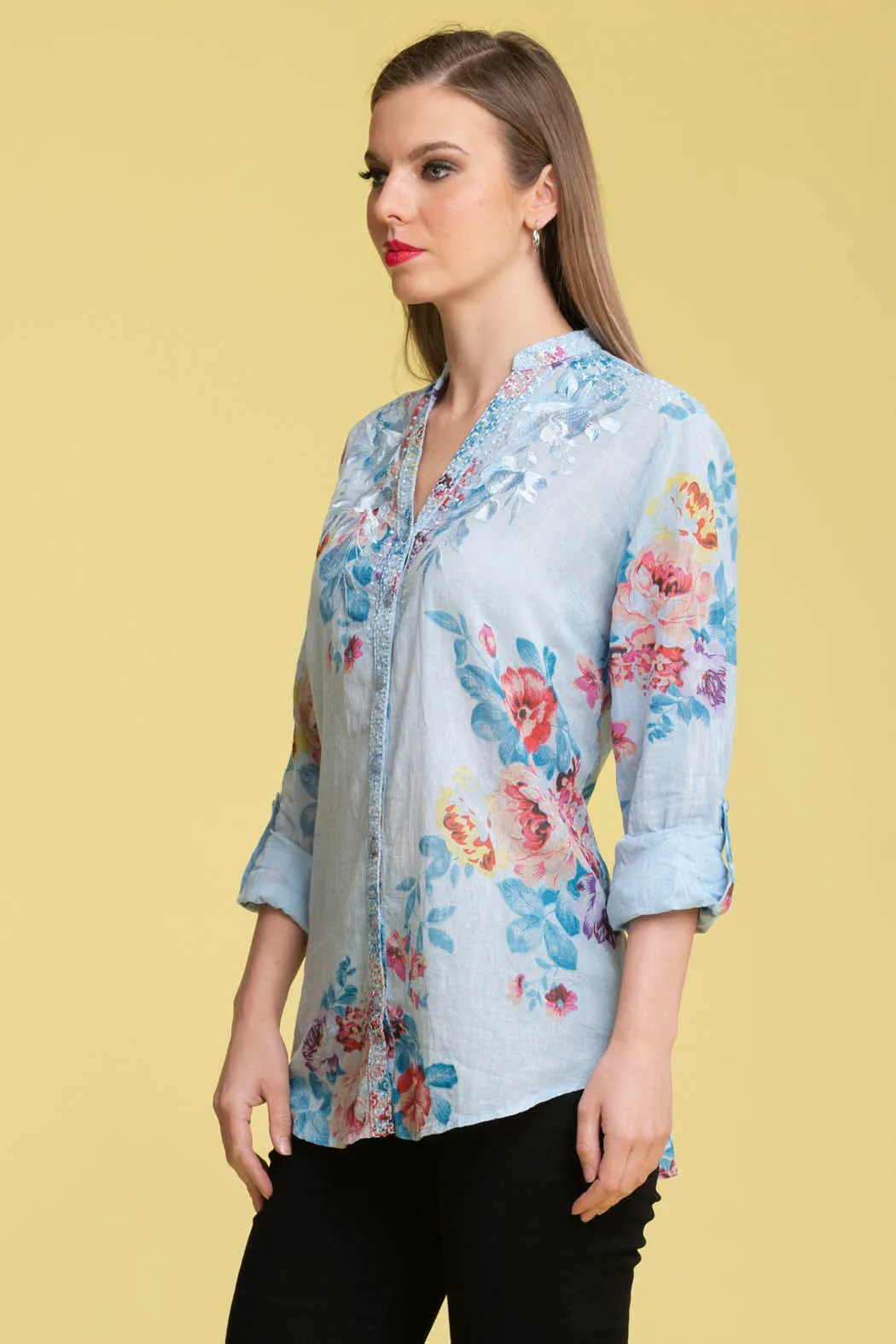 Blusa Estampado de Flores Dama Cherry 6656