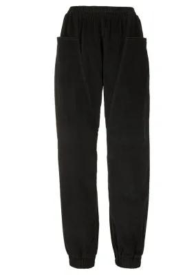 Cómodo pantalón de pana con amplios bolsillos y cintura cómoda Negro