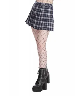 Falda Tablas Tartan Azul Marino Hebilla Pleated Skirt Navy Buckle BANNED SK25404