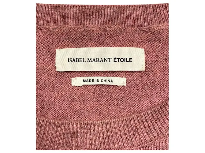 Isabel Marant Etoile Jersey con aberturas laterales Isabel Marant Étoile en algodón rosa 