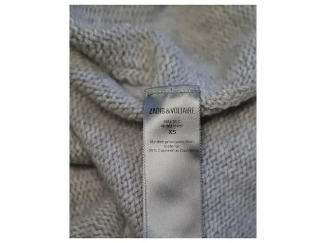 Jersey Alma de cachemira gris de Zadig & Voltaire 