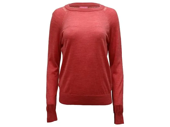 Jersey de punto de lana merina roja con cuello redondo de Zadig & Voltaire 