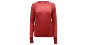 Jersey de punto de lana merina roja con cuello redondo de Zadig & Voltaire 