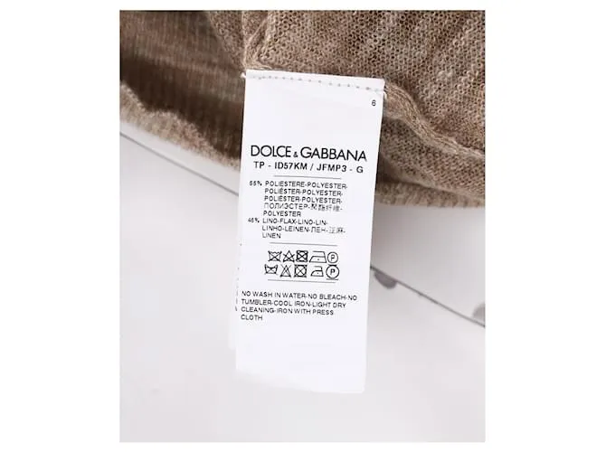 Jersey desgastado Dolce & Gabbana en poliéster beige Castaño 