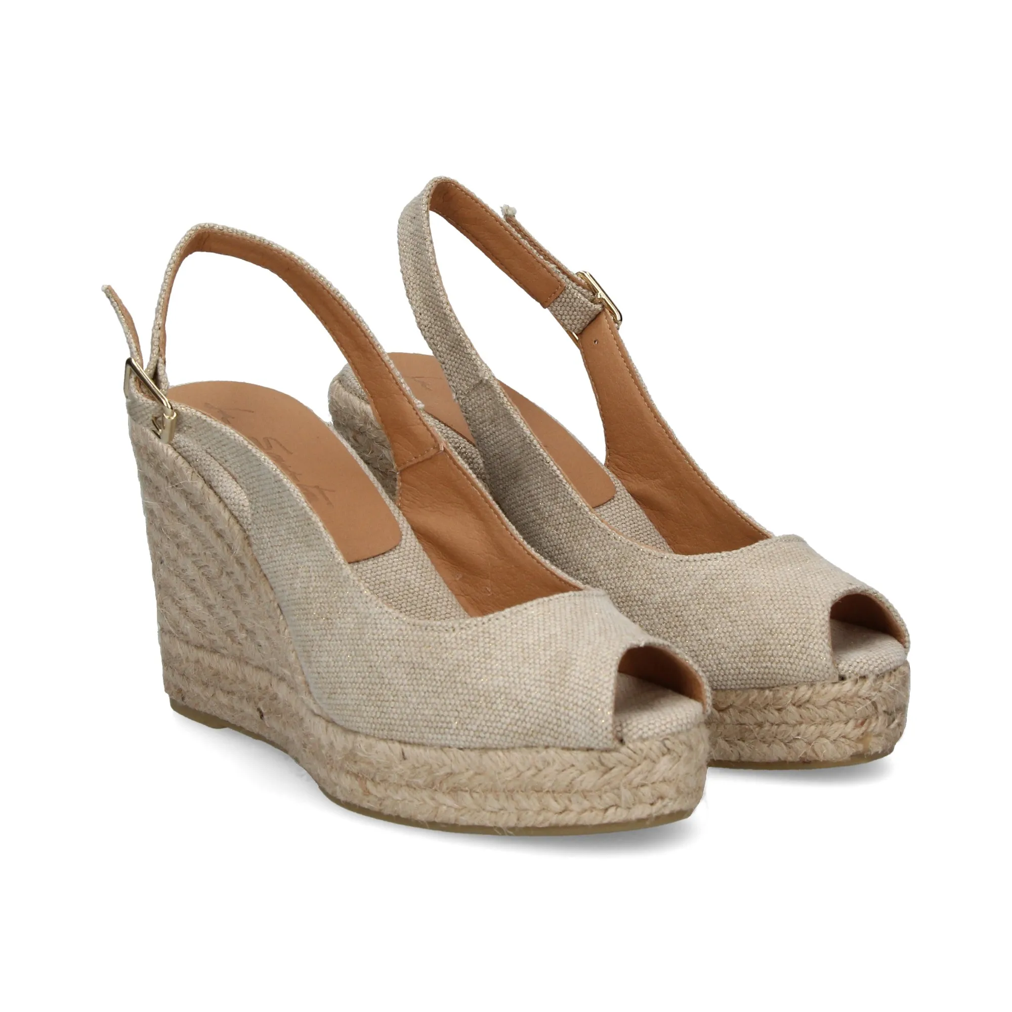 LA SANTA Zapatos cuña BEIGE