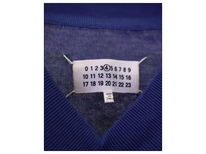 Maison Martin Margiela Jersey con cuello de pico Maison Margiela de algodón azul 