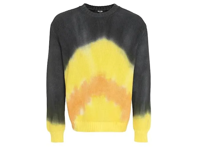 Msgm Jersey de algodón con estampado tie-dye Impresión de pitón 