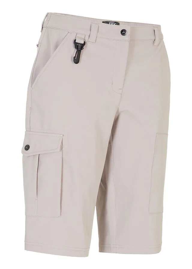 Pantalón de softshell repelente al agua con bolsillos tipo cargo Piedra