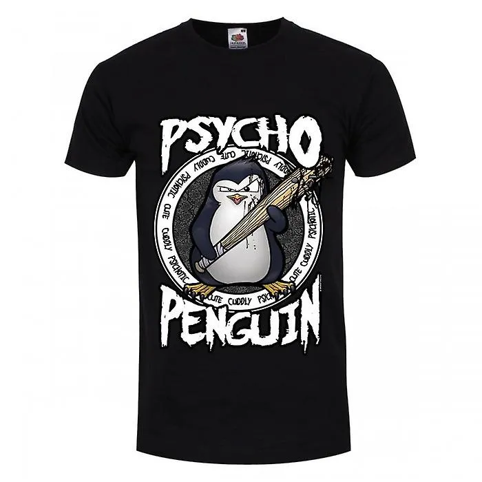 Psycho Penguin Hombres Lindo Cuddly & Psychotic Camiseta