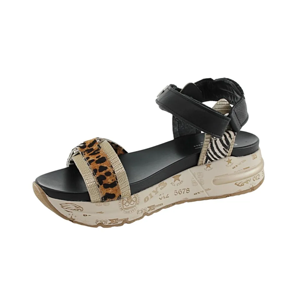 Sandalias Cetti 1297 Negro-Multicolor