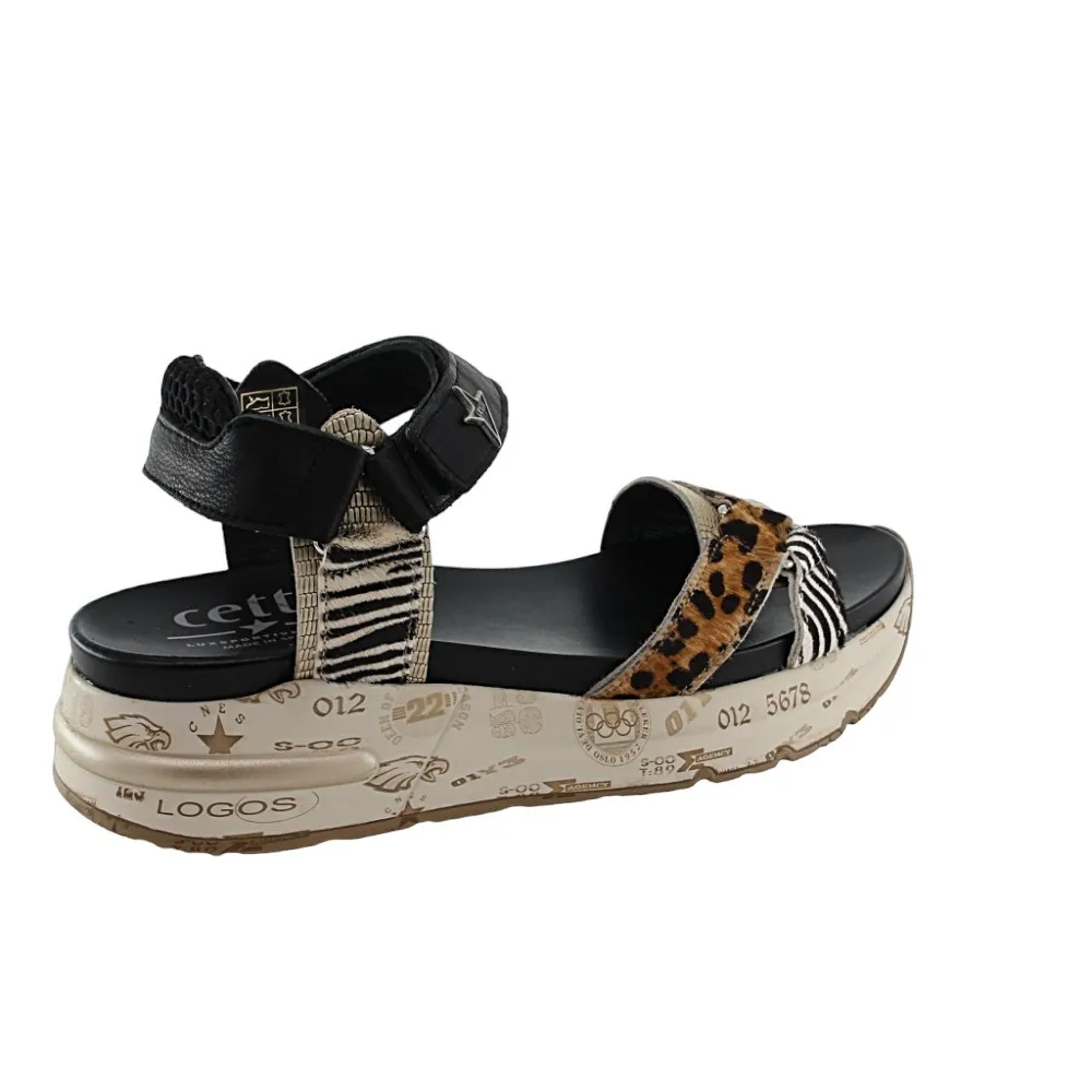 Sandalias Cetti 1297 Negro-Multicolor