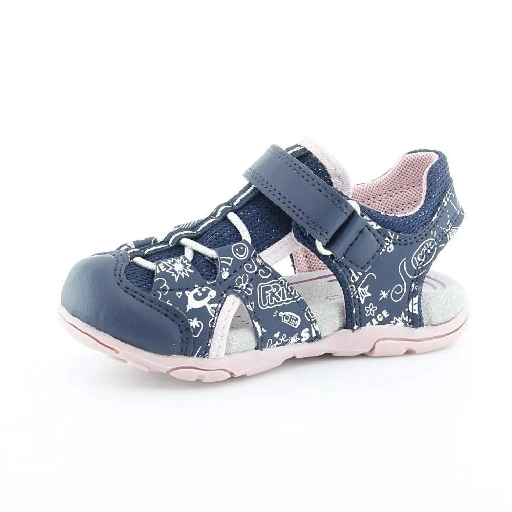 Sandalias de niña Geox Agasim Azul-Rosa.