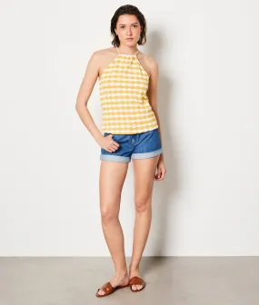 Top halter tirantes finos AMANDA BOUTON D'OR - ETAM