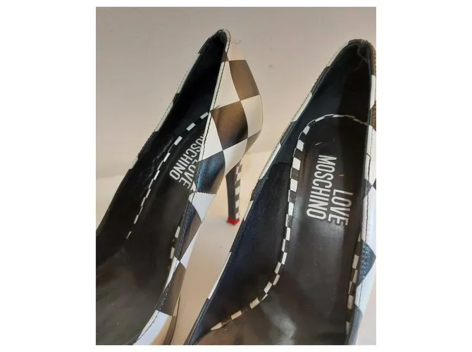 Zapatos bicolor Love Moschino Negro Blanco 