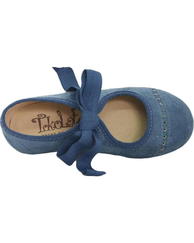 Zapatos TOKOLATE  de Niña ANGELITO PICADO  AZUL